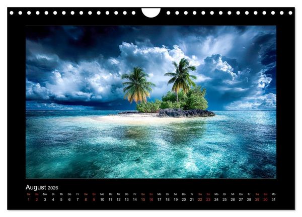 Produktbild: Paradiesische Inselwelten (Wandkalender 2026 DIN A4 quer), CALVENDO Monatskalender