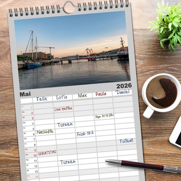Produktbild: Familienplaner 2026 - Ikonische Br&uuml;cken zwischen Geschichte und Gegenwart mit 5 Spalten (Wandkalender, 21 x 45 cm) CALVENDO