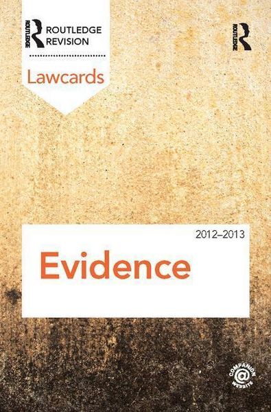 Produktbild: Routledge: Evidence Lawcards 2012-2013