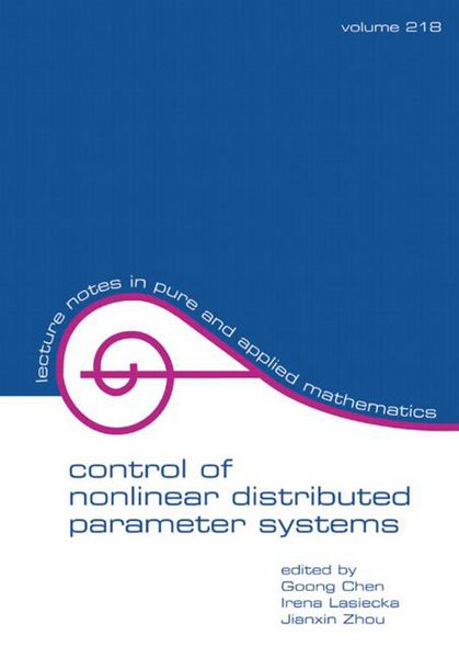 Produktbild: Control Of Nonlinear Distributed Parameter Systems