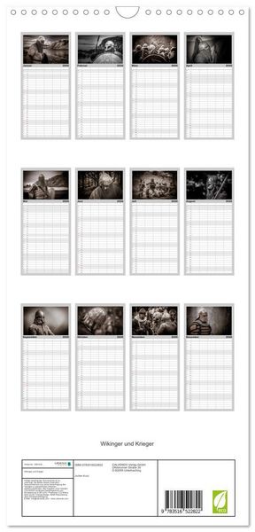 Produktbild: Familienplaner 2026 - Wikinger und Krieger mit 5 Spalten (Wandkalender, 21 x 45 cm) CALVENDO