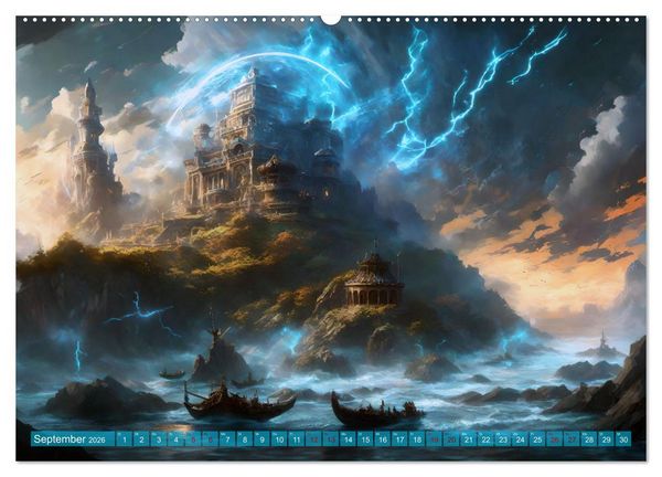 Produktbild: Visionen aus Atlantis (Wandkalender 2026 DIN A2 quer), CALVENDO Monatskalender