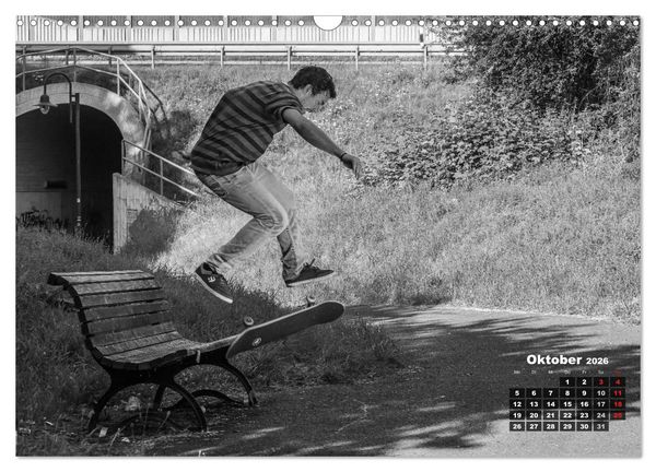 Produktbild: Auf dem Skateboard (Wandkalender 2026 DIN A3 quer), CALVENDO Monatskalender