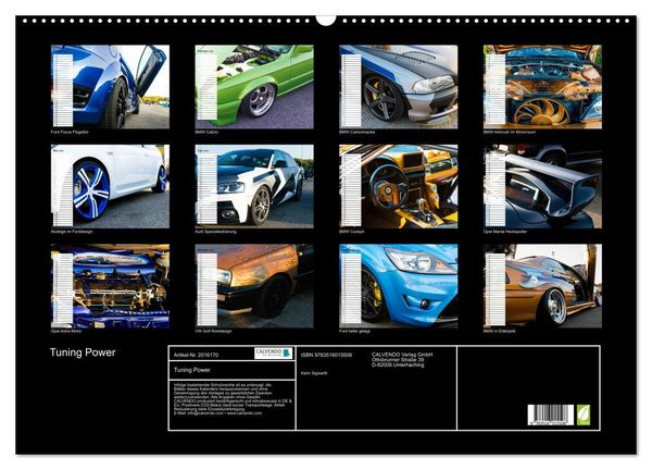 Produktbild: Tuning Power (Wandkalender 2026 DIN A2 quer), CALVENDO Monatskalender