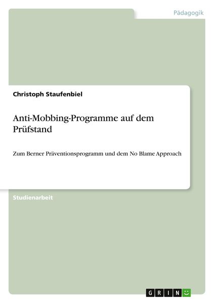 Produktbild: Anti-Mobbing-Programme auf dem Pr&uuml;fstand
