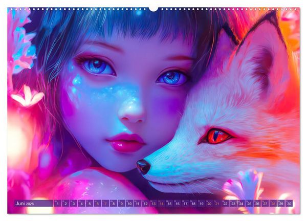 Produktbild: Magische Liebe - Mensch und Tier (hochwertiger Premium Wandkalender 2026 DIN A2 quer), Kunstdruck in Hochglanz