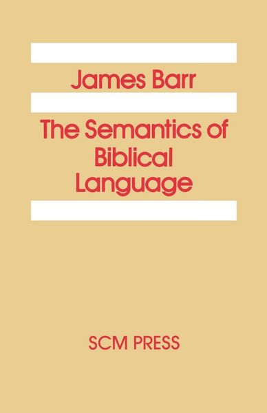 Produktbild: The Semantics of Biblical Language