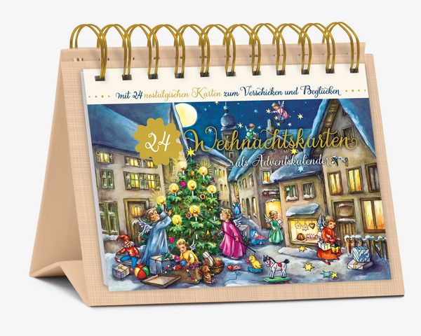 Produktbild: Postkarten-Adventskalender "24 Nostalgische Weihnachtskarten"