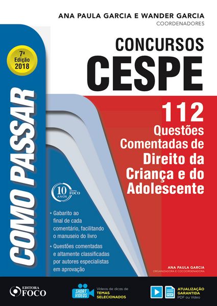 Produktbild: Como passar em concursos CESPE: direito da crian&ccedil;a e do adolescente