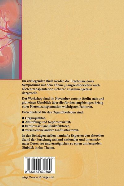 Produktbild: Langzeit&uuml;berleben nach Nierentransplantation sichern