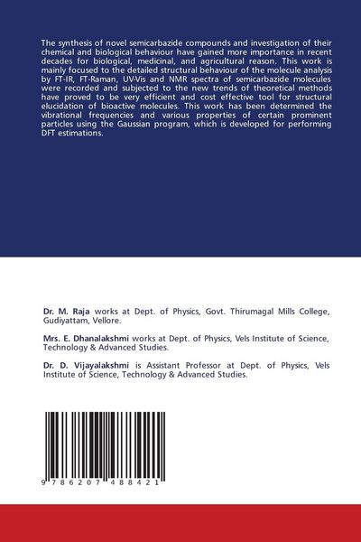 Produktbild: Spectroscopic and Quantum Calculations on Semicarbazide Derivatives