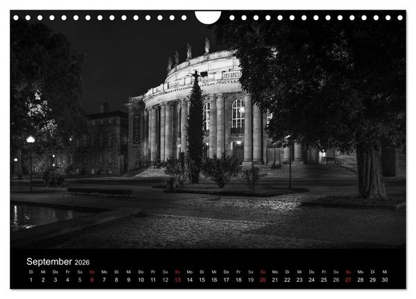 Produktbild: Stuttgart bei Nacht (Wandkalender 2026 DIN A4 quer), CALVENDO Monatskalender