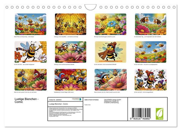 Produktbild: Lustige Bienchen - Comic (Wandkalender 2027 DIN A4 quer), CALVENDO Monatskalender