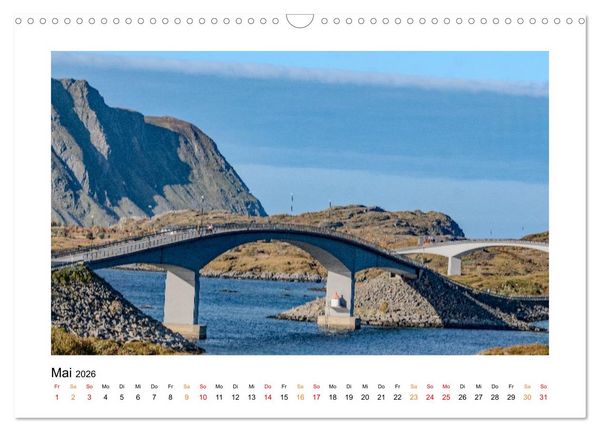 Produktbild: Zwischen Fjord und Flamme (Wandkalender 2026 DIN A3 quer), CALVENDO Monatskalender