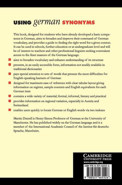 Produktbild: Using German Synonyms