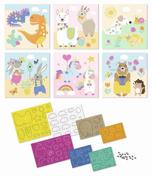Produktbild: URSUS Kinder-Bastelsets Bastelset Filzbilder Happy friends