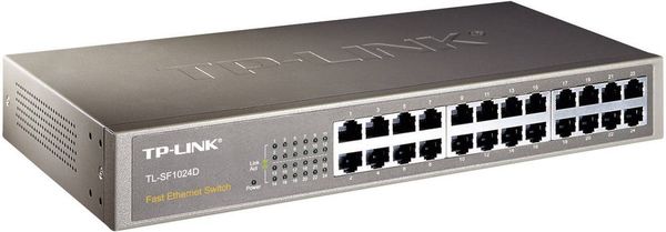 Produktbild: TP-LINK TL-SF1024D TL-SF1024D Netzwerk Switch 24 Port 100MBit/s