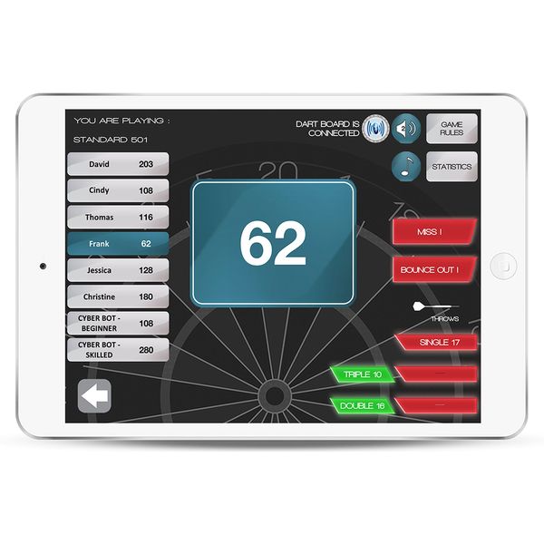 Produktbild: SMARTNESS ELEKTRONIK DARTBOARD TURBO CHARGER 4.0, 2-LOCH ABSTAND