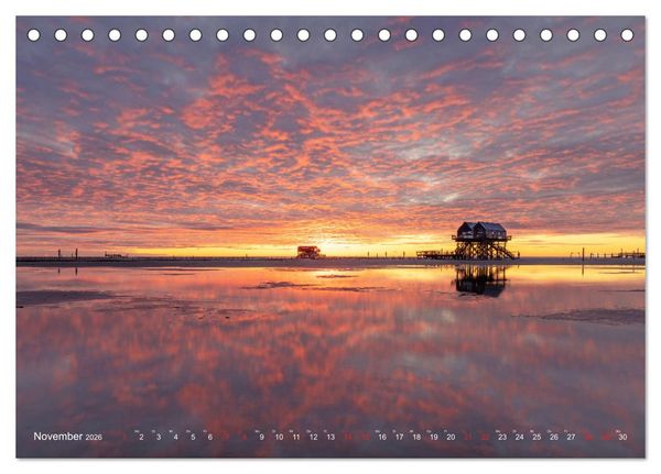 Produktbild: Nordseeurlaub in St. Peter-Ording (Tischkalender 2026 DIN A5 quer), CALVENDO Monatskalender