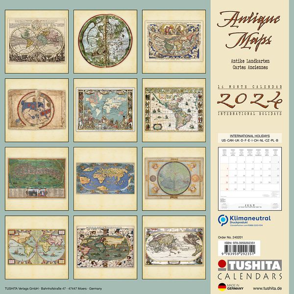 Produktbild: Antique Maps 2024