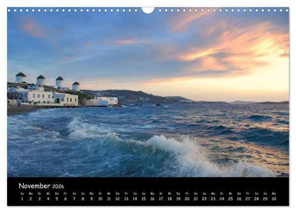 Produktbild: Mykonos - Stille Ecken (Wandkalender 2026 DIN A3 quer), CALVENDO Monatskalender