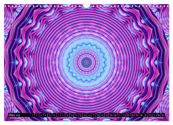 Produktbild: Energie - Mandalas, Spiritualit&auml;t durch die Farbe Lila (Wandkalender 2026 DIN A3 quer), CALVENDO Monatskalender