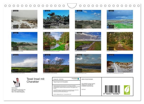 Produktbild: Texel Insel mit Charakter (Wandkalender 2026 DIN A4 quer), CALVENDO Monatskalender