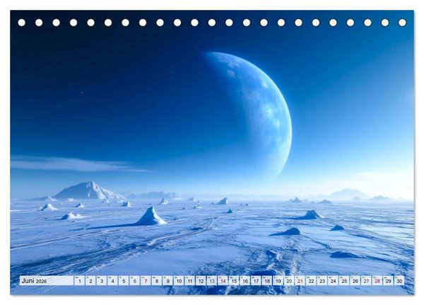 Produktbild: Kosmische Landschaften - Jenseits der Erde (Tischkalender 2026 DIN A5 quer), CALVENDO Monatskalender