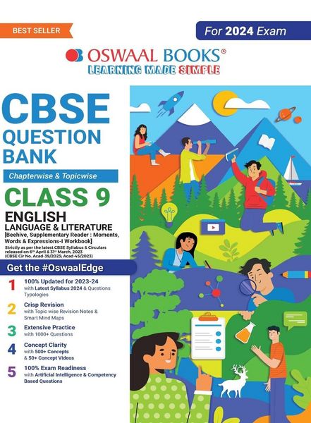 Produktbild: Oswaal CBSE Class 9 English Language and Literature Question Bank (2024 Exam)