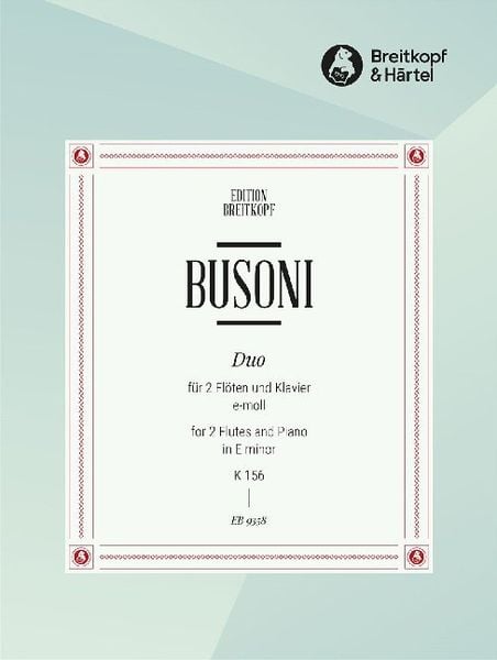Produktbild: Busoni, F: Duo e-moll K 156