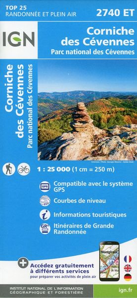 Produktbild: Corniche des C&eacute;vennes 1 : 25 000