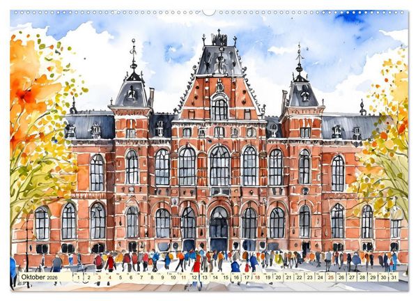 Produktbild: Zauberhafte Niederlande (hochwertiger Premium Wandkalender 2026 DIN A2 quer), Kunstdruck in Hochglanz