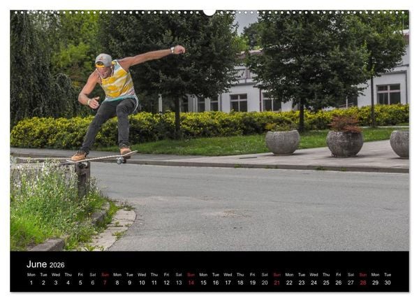 Produktbild: Skateboard - Street only (High Quality Premium Wall Calendar 2026 DIN A2 landscape),CALVENDO 12 Month Wall Calendar