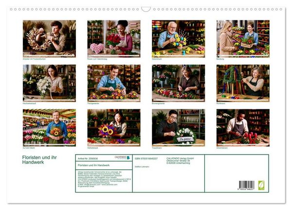 Produktbild: Floristen und ihr Handwerk (Wandkalender 2026 DIN A2 quer), CALVENDO Monatskalender
