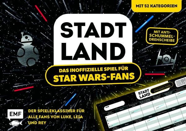 Produktbild: Stadt, Land, das inoffizielle Spiel f&uuml;r Star Wars-Fans &ndash; Der Spieleklassiker f&uuml;r alle Fans von Luke, Leia und Rey