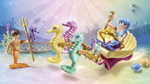 PLAYMOBIL 71500 - Princess Magic - Meerjungfrauen-Seepferdchenkutsche