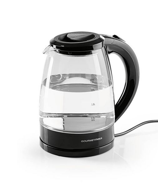 Produktbild: GourmetMaxx Wasserkocher Schwarz Fassungsverm&ouml;gen: 1.8l