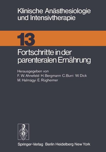 Produktbild: Fortschritte in der parenteralen Ern&auml;hrung