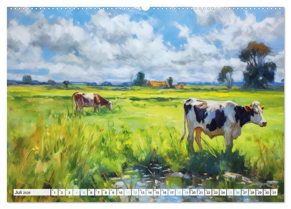 Produktbild: Havelland - Impressionistische Visionen einer idyllischen Region (Wandkalender 2026 DIN A2 quer), CALVENDO Monatskalender