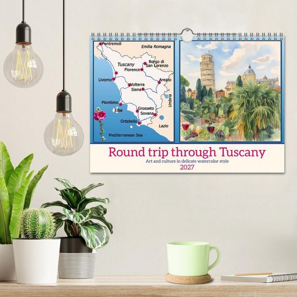 Produktbild: Round trip through Tuscany (Wall Calendar 2027 DIN A4 landscape), CALVENDO 12 Month Wall Calendar