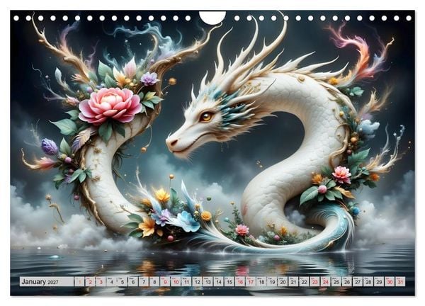 Produktbild: Lotus blossom dragons (Wall Calendar 2027 DIN A4 landscape), CALVENDO 12 Month Wall Calendar