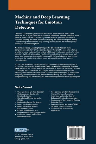 Produktbild: Machine and Deep Learning Techniques for Emotion Detection