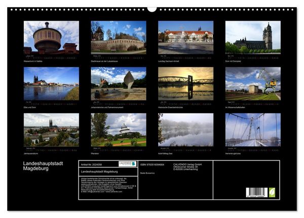 Produktbild: Landeshauptstadt Magdeburg (Wandkalender 2026 DIN A2 quer), CALVENDO Monatskalender