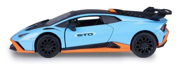 Produktbild: Lamborghini Hurac&aacute;n STO Diecast 1:32 blau inkl. Knopfzellen