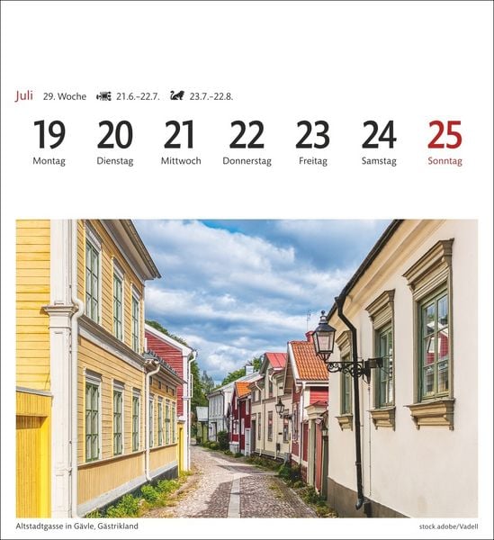 Produktbild: Schweden Sehnsuchtskalender 2027 - Wochenkalender mit 53 Postkarten