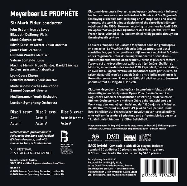 Produktbild: Le Proph&iquest;te (Live-Aufnahme)