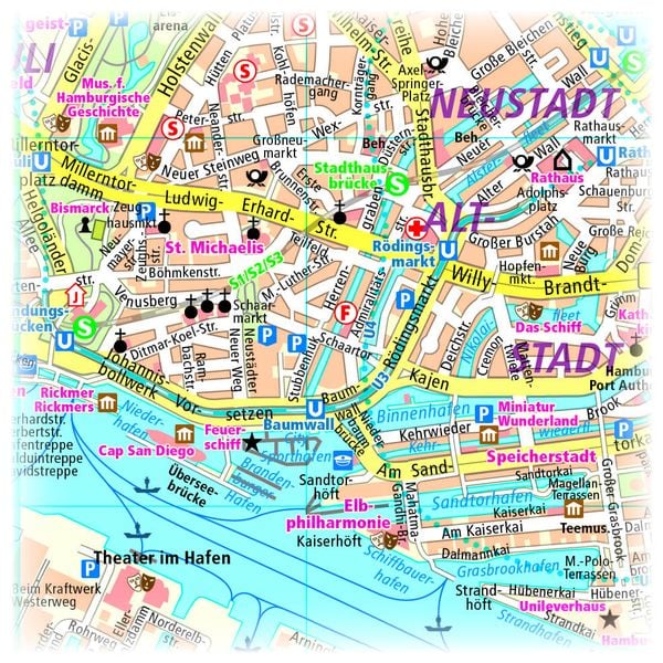 Produktbild: Publicpress Stadtplan Hamburg 1:18.000