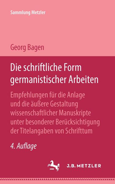 Produktbild: Die schriftliche Form germanistischer Arbeiten