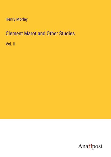 Produktbild: Clement Marot and Other Studies