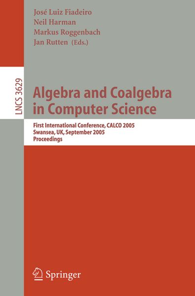 Produktbild: Algebra and Coalgebra in Computer Science